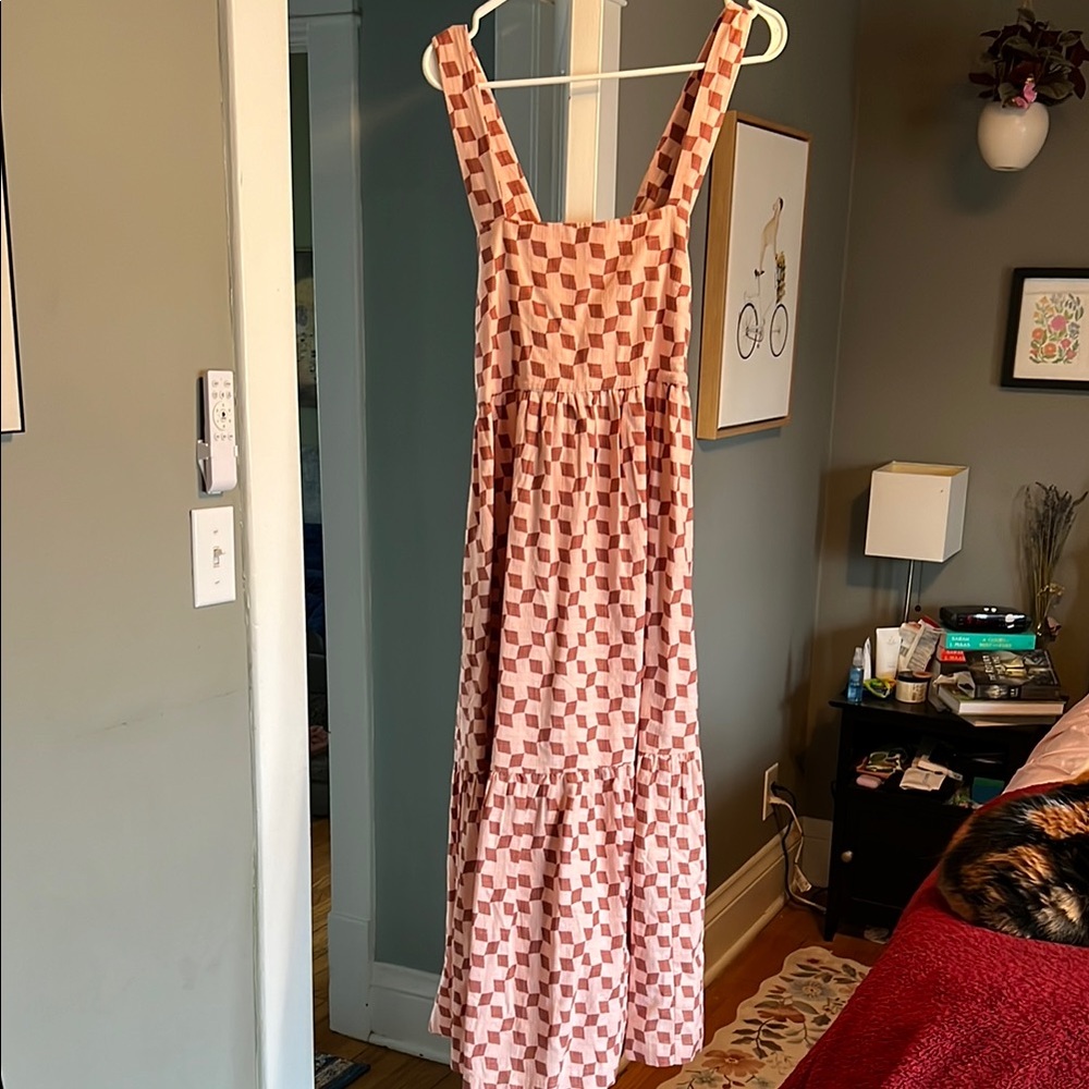 Madewell Checkered Dress Maxi/Midi Size 6